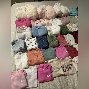 Carter's, Nike, Ralph Lauren Cozy Kids Clothing Bundle - Pink, Blue, White